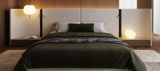 «Bentley House».  Мастер — спальня в стиле минимализм