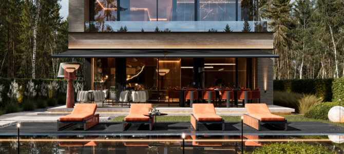 «Ivory House». House in high-tech style